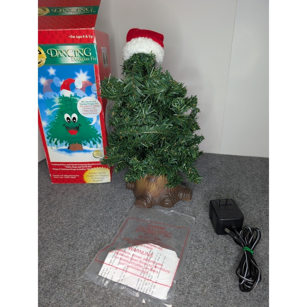 1997 Gemmy Douglas Fir Talking Tree Animated Singing Dancing Christmas Works!